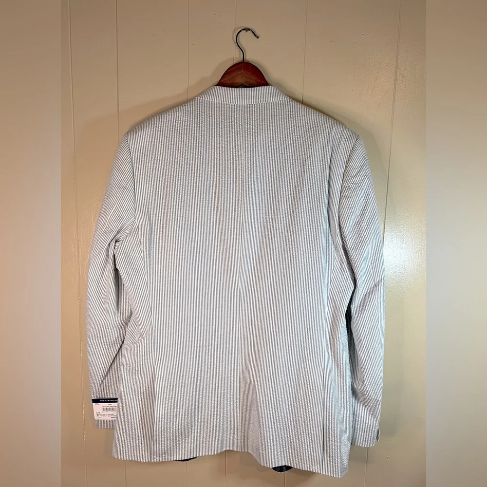 NWT Tommy Hilfiger Ethan Double Vent Seersucker Blazer/Coat - Picture 2 of 8